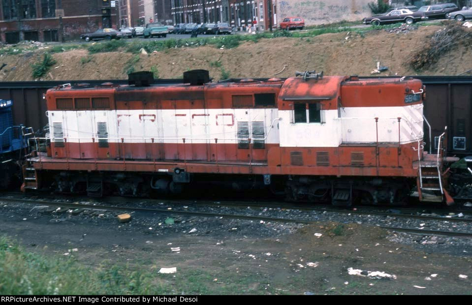 Ex SLSF GP7 584 was used to switch the old grain elevator in Port Richmond, photo taken at A